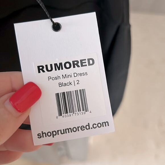 NWT $118 REVOLVE RUMORED slip dress posh mini black 2 - Picture 6 of 10